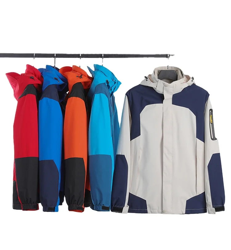Outdoor 3-in-1 windbreaker jacket unisex two-piece ski suit windproof and waterproof jacket sport jacket men oversize big coat