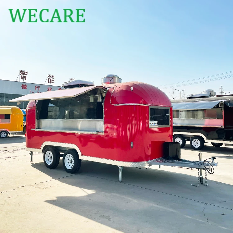 Wecare CE/DOT 500*210*210 см мобильный foodtruck концессионный продовольственный прицеп airstream грузовик с полностью оборудованной кухней