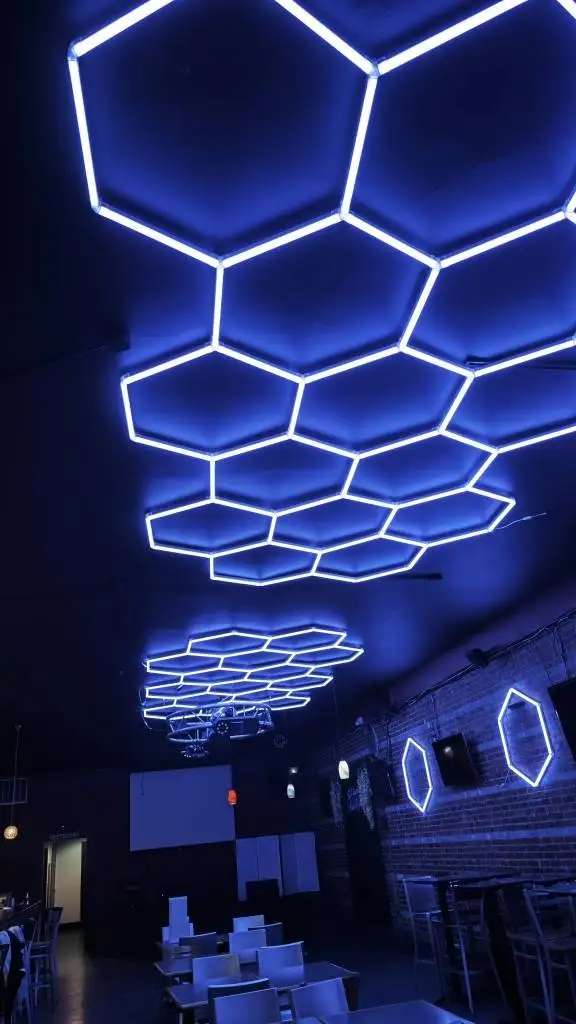 SUEZ Professional rgb hexagon lights for car workshop light