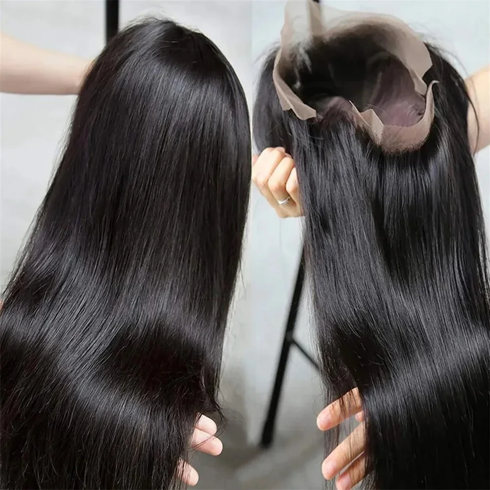 Ready To Ship Cheap 13x4 Full Lace Frontal Wig Body Deep Wave 4x4 Transparent Lace Closure Wigs For Black Women Silky Straight