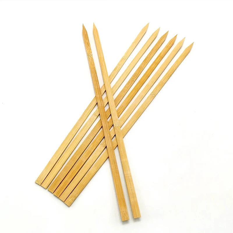 Disposable 5*500mm Personalized cotton Candy Woodenice Cream Sticks Barbecue Grilling Skewers Bamboo Round Sticks Of Top Quality