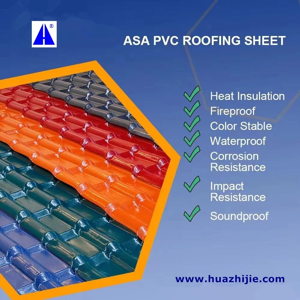 Factory glazed tile roofing sheet ASA resin roof upvc roof sheet