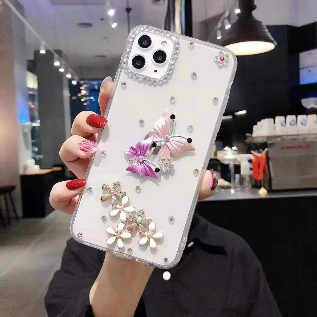 Multi Design Luxury Crystals Bling Rhinestone Sparkle 3D Diamonds Handmade Cell Phone Case For Iphone 11 12 13 Pro Max Case