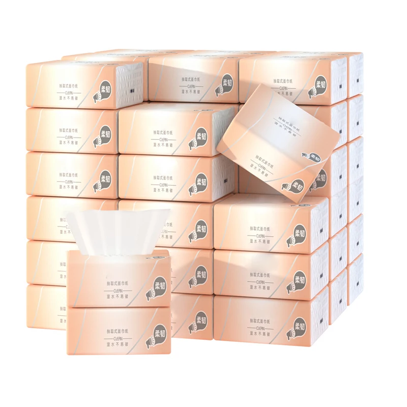 Factory wholesale high quality virgin wood pulp white household cheap price facial tissue
