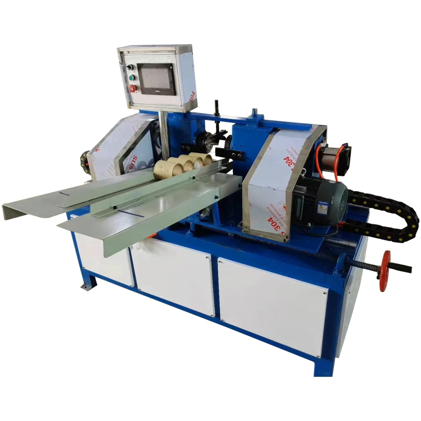Automatic Cardboard Kraft Curling DTY Paper Can Core Pipe Tube Curling Grinding Notching Polishing Slotting Grooving Machine