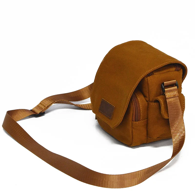 Fashion small camera sling shoulder bag canvas cross body camera bag