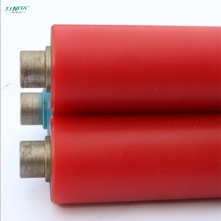 Steel Grinding Shaft Gluing Rubber Roller Laminated Polyurethane High Quality Wear-resistant PU Rice Mill Machine Parts CN;GUA