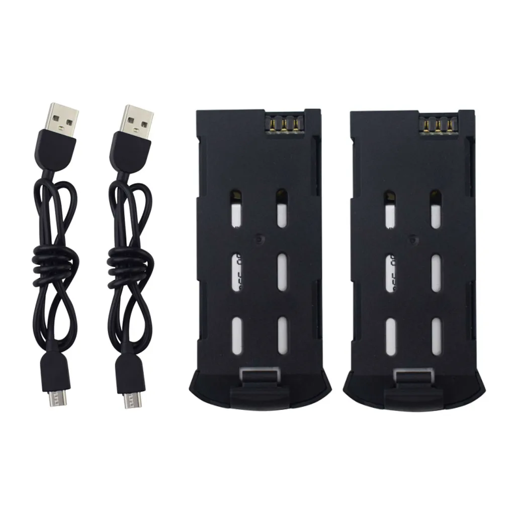 Литиевая батарея 3,7 в 500 мАч с зарядным кабелем для квадрокоптеров HS340, 2 шт.