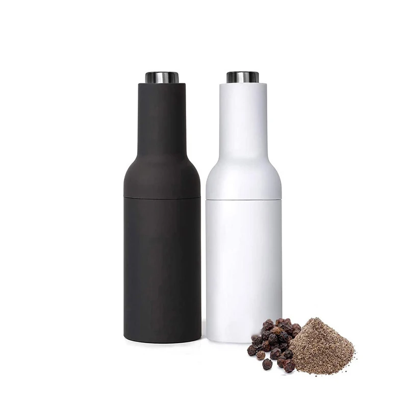 Amazon Hot Best Selling Gravity Battery Stainless Steel Salt and Pepper Grinder Mill Set with LED Light