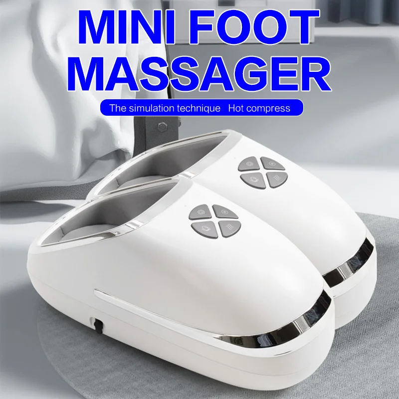 2024 new shoe design electric foot massager heating function kneading air compress foot relaxation massage