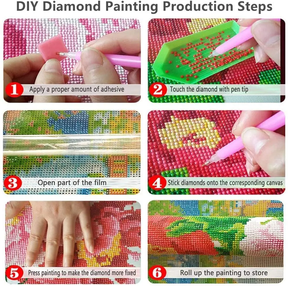 Diamond Painting Kits for Adults & Kids Diamond Art 5D DIY Paint with Round Diamonds Full Drill Gem Art for Home Wall Decor