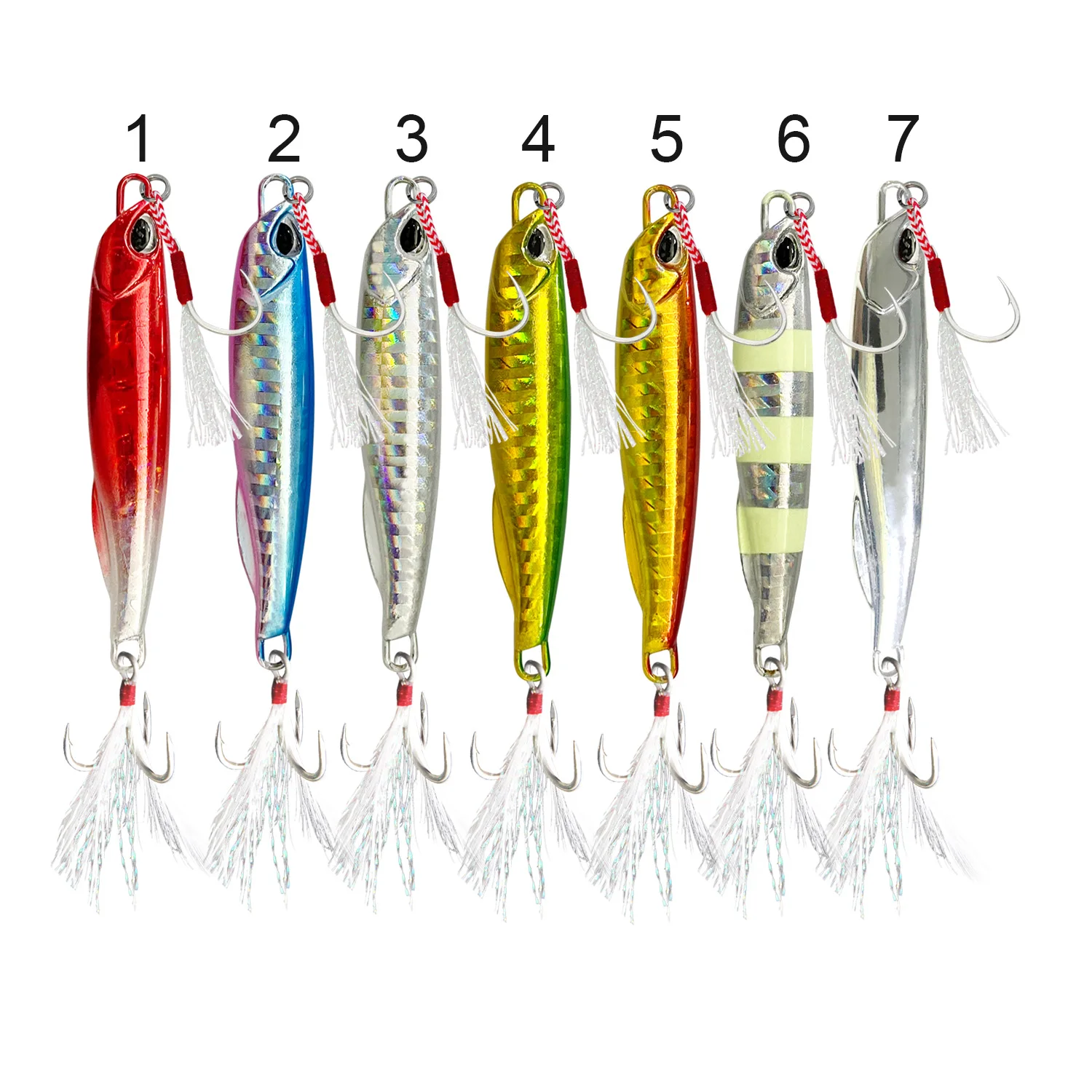 10g 15g  20g 25g 30g 40g 60g Japanese DUO Fishing Lure Luminous slow jigging lure Long Casting Jigs