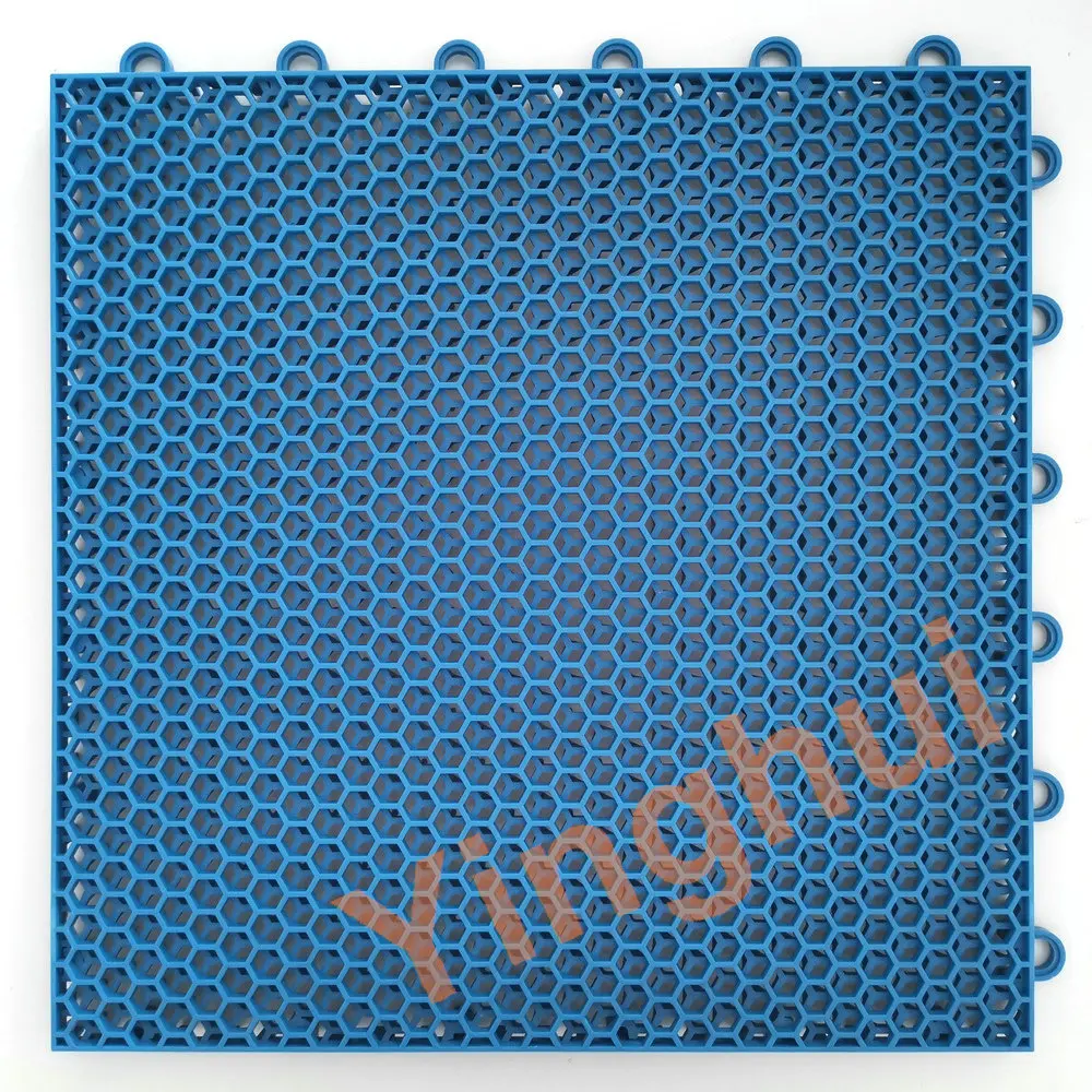 O-01 30x30 basketball court plastic grid tiles Outdoor sports flooring