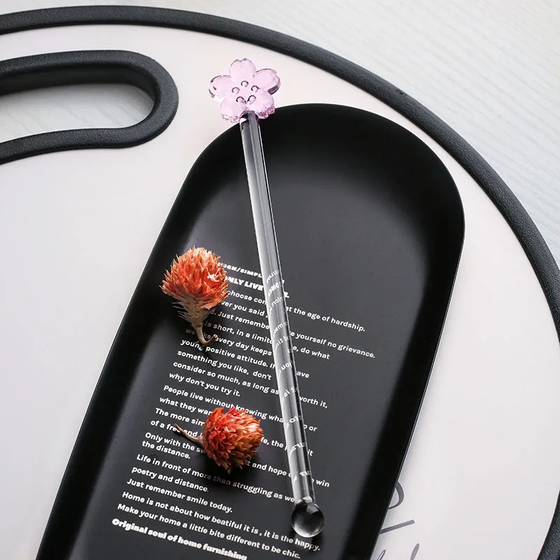 Оптовая продажа стеклянная мешалка для кофе Экологически чистая различных цветов аксессуары бара кафе ресторана