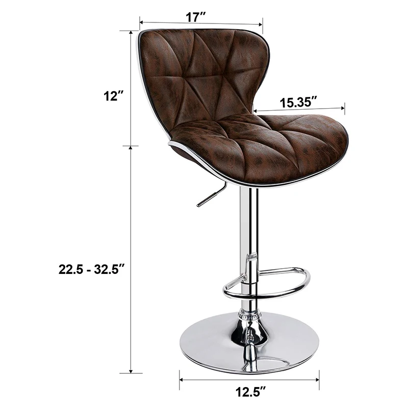 Custom Logo Modern Kitchen Counter Bar Stool Luxury adjustable Height Bar Chairs