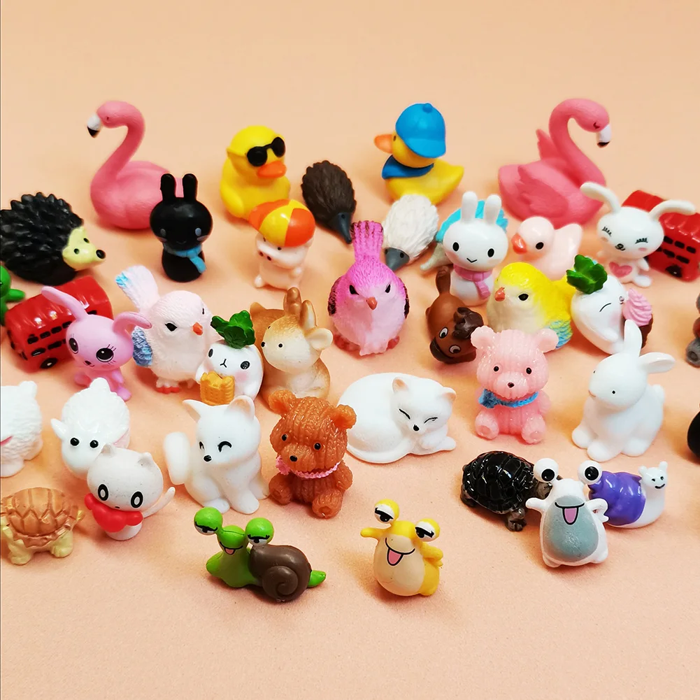 Hamster Cat Fox Flamingo Hedgehog Bird Bear Deer Sheep Moss Decoration Terrarium Kawaii DIY Art Accessory Miniatures Figurines