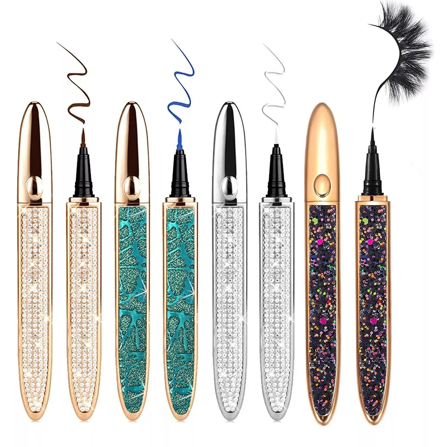 Hot Selling Eyeliner Glue Pen Diamond Eyeliner Pencil Custom Logo Magnetic Eyeliner