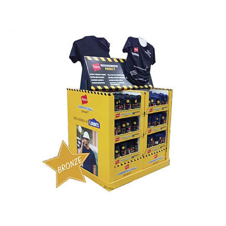 garden advertising pop up pos point sale Paper clothes Shelves unit stand racks cardboard display manufacturer