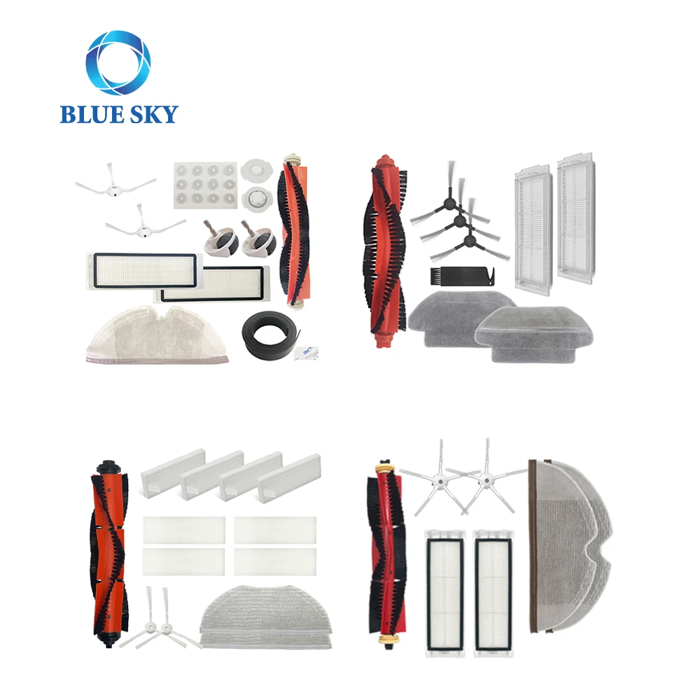 Roller Brush Side Brush Kit Fit for Philipss R6 Slim / XU6500 Sweeping Robot Vacuum Cleaners Spare Parts Accessories
