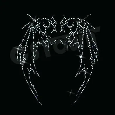 Full Zip Up Hoodie Custom Rhinestone Spread The Wings Glitter Rhinestone Iron On Custom Iron Rhinestone Transfer