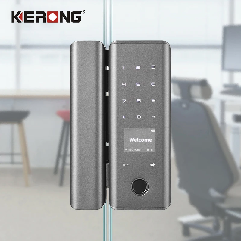 Intelligent Electronic Security Digital Door Lock Fingerprint Smart Locks For Glass Door