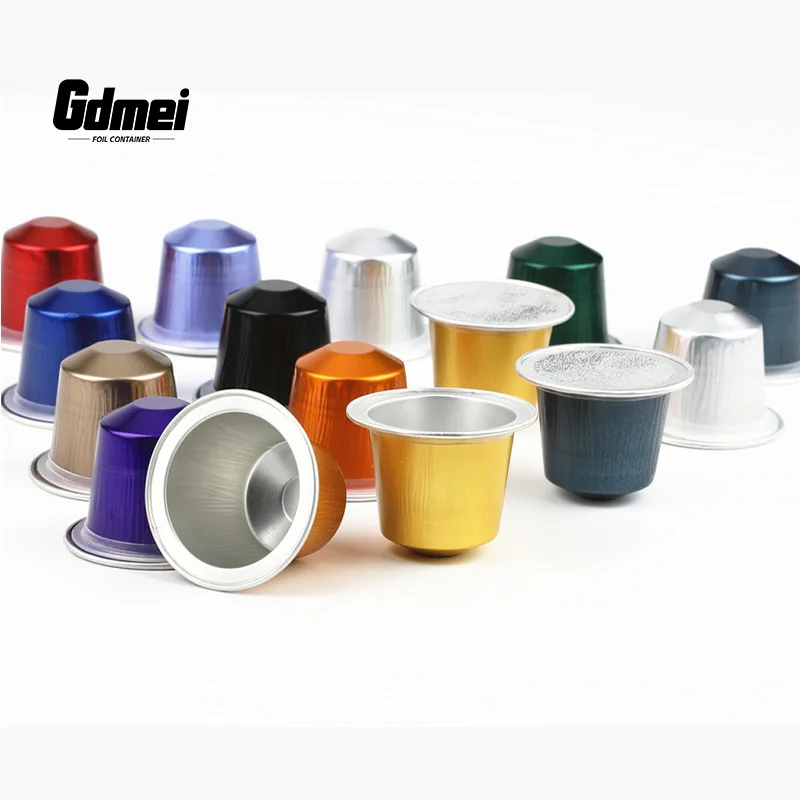 GDMEI Custom Logo Eco Friendly 15ml Disposable Nespresso Coffee Capsules Empty Coffee Pods Supplier