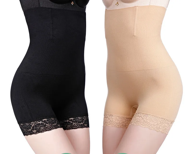 Fillet Lace High Waist Tummy Control Pants Slimming Body Shapewear Postpartum Hip Lift Waist Plus Size Panties