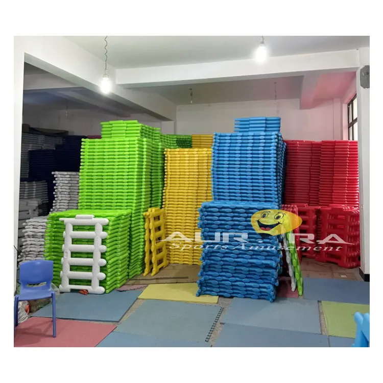 Wholesale Commercial Grade Indoor Rainbow Color Playpen Gate Soft Play Fence For Kids Plastic Fencing