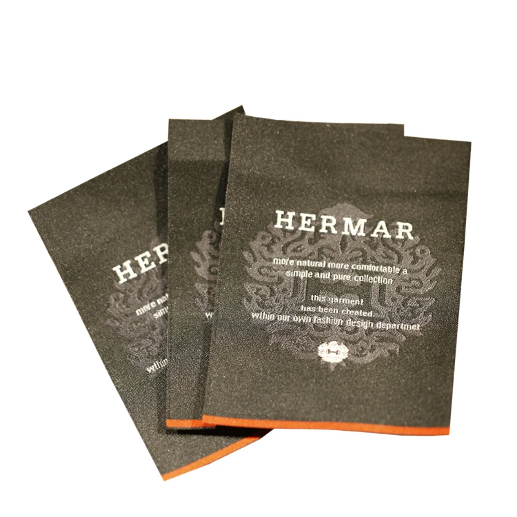 Customized Woven Clothing Tag Garment Tag Neck Cotton Cloth Size Brand Logo Woven Labels Clothing Tags Label Clothing Label