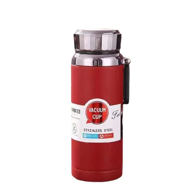 Custom 600ml 800ml 1000ml stainless steel insulated drinking cup double wall vacuum sports water bottle