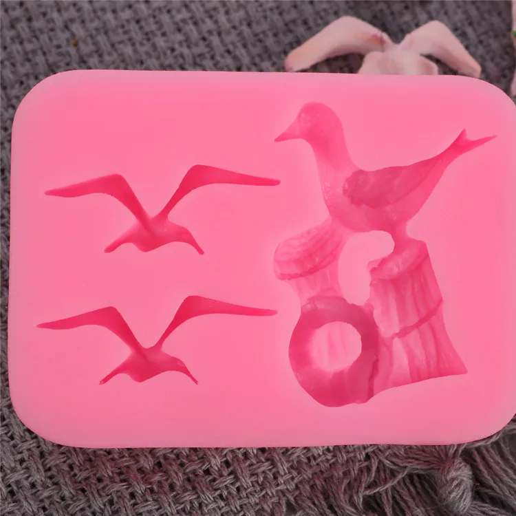 
3D Seagull Bird Cake Molds Ice Tray Chocolate Silicone Mold Gum Fondant Mold For Cake Kitchen Baking Decorating Tools 