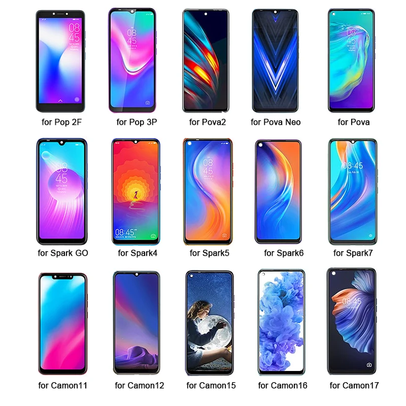 pantalla for tecno camon 11 pro 12 air 15 16 premier display for tecno spark 4 lite 5 6 7 8 lcd for tecno pova 2 neo Screen