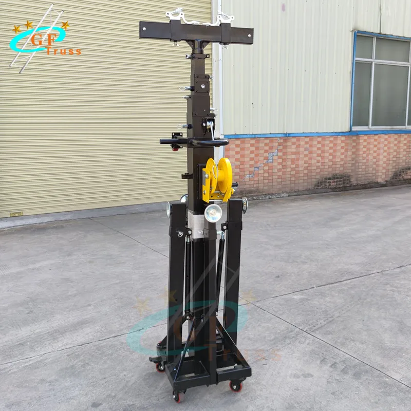 Adjustable 2-6M Load 85KG Heavy Duty Crank Stand Lift Tower with Truss Adapter/Heavy Duty Crank Stand for Lights and Speakers