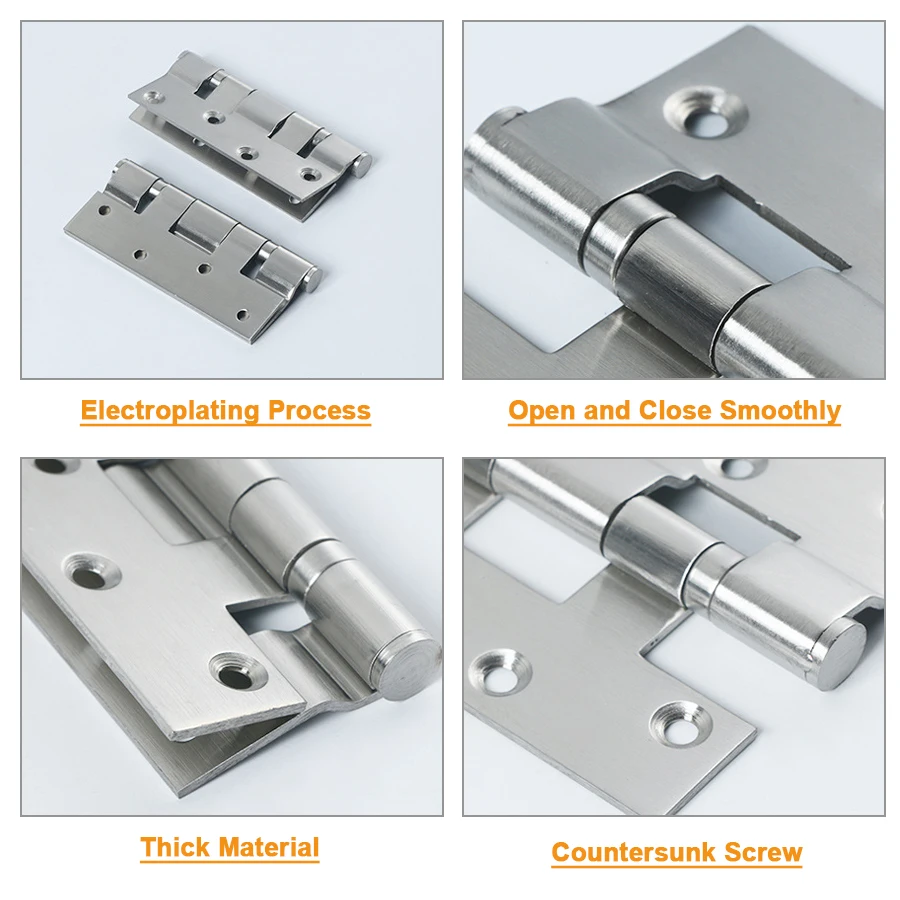 Stainless Steel 201/304 Folded Edge Hinge Bearing Door And Window Hinge Factory Door Folding Flat Open Crank Hinges