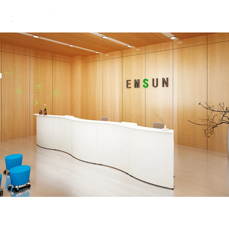 Modern Office Front Desk Counter Standing Office Reception Table Design