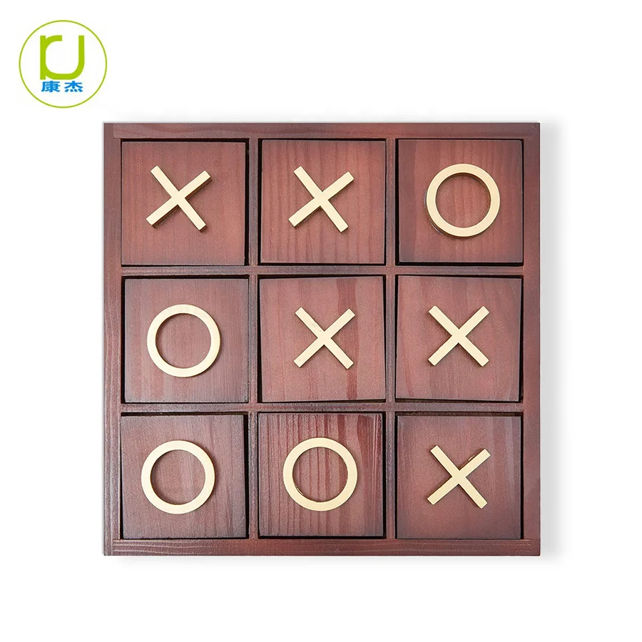 Casual Versus Board Game Wooden XO Chess Game Tic Tac Toe For Kids & Adult