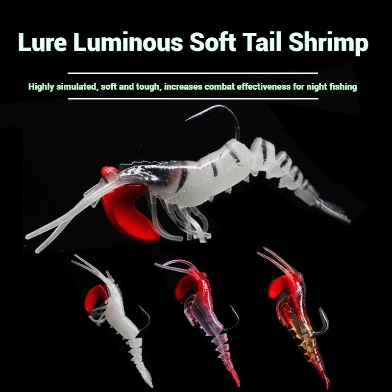 Cheap wholesale fishing 9cm 13g fishing shrimp soft plastic fishing lure bait