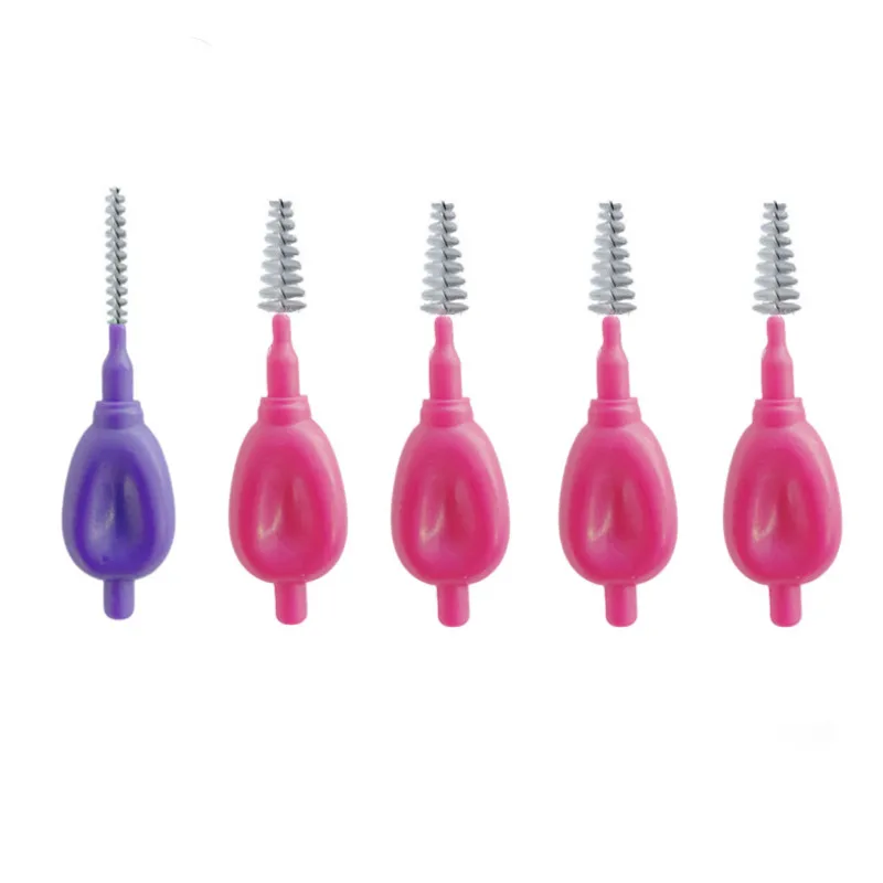 0.4-2.0 Oral Customized OEM Wholesale Private Label Ortho Teeth Flosser  Orthodontic Toothbrushes L Shape Interdental Brushes