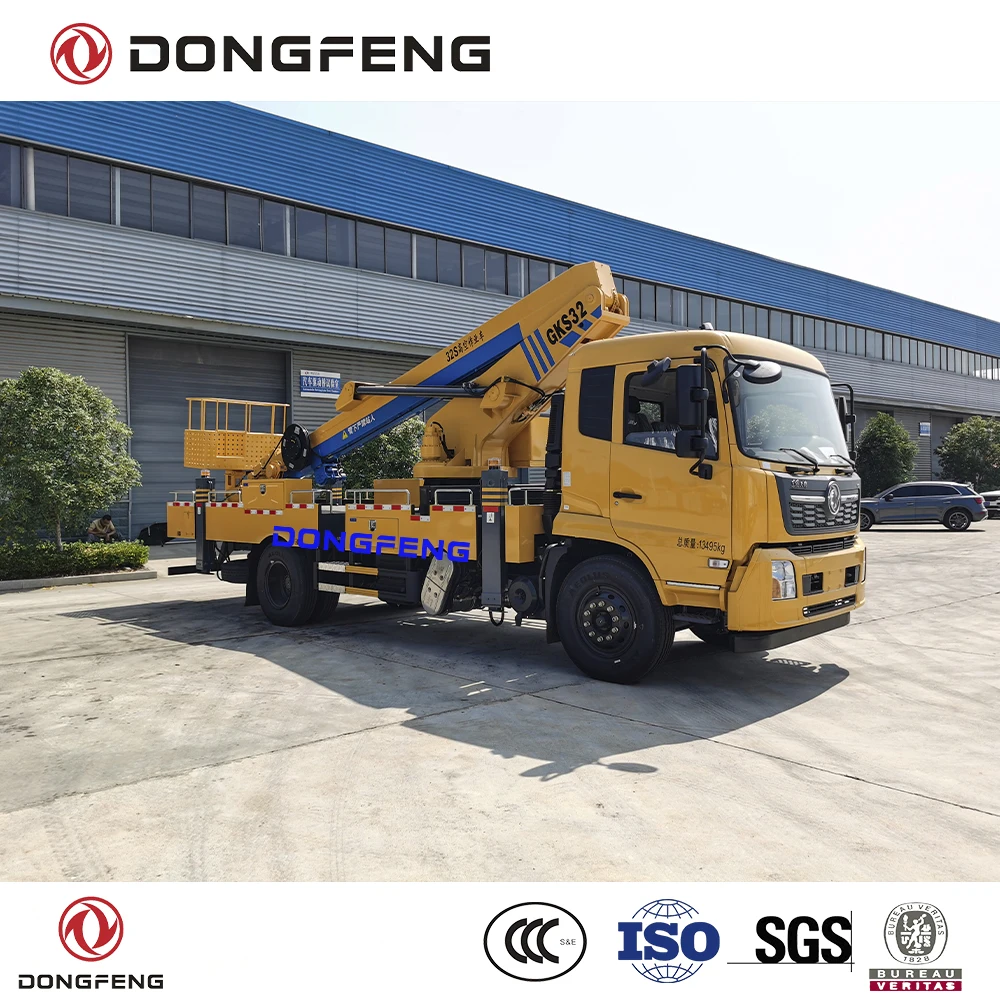 Dongfeng Overhead Working Truck 32 m Working Height Design High Altitude Working Bucket Truck