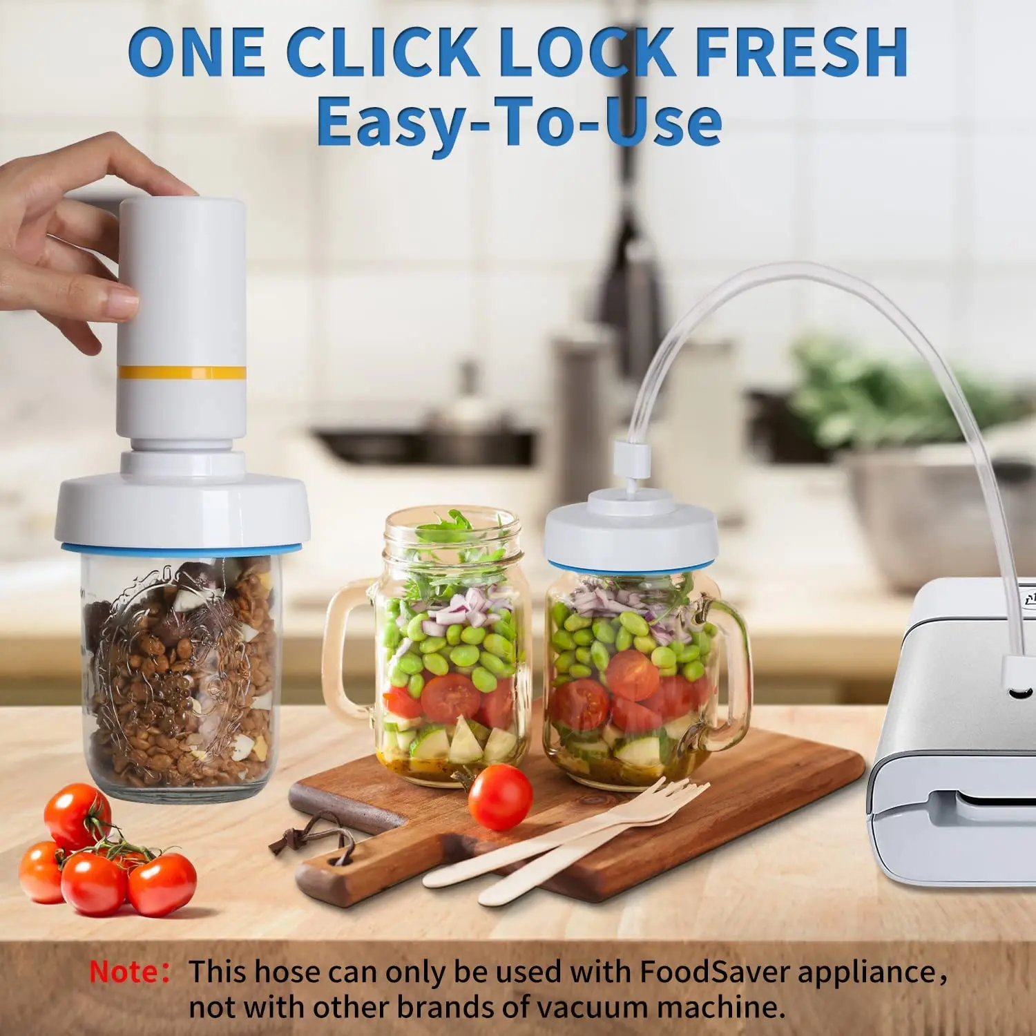 Беспроводной набор для герметизации стеклянных банок, ручной Электрический вакуумный упаковщик, кухонный аксессуар, совместим с FoodSaver