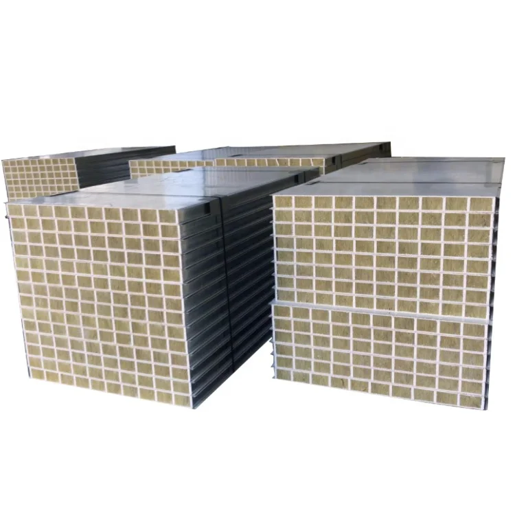 75mm glass magnesium rock wool wallboard for prefab house kingspan sandwich panel