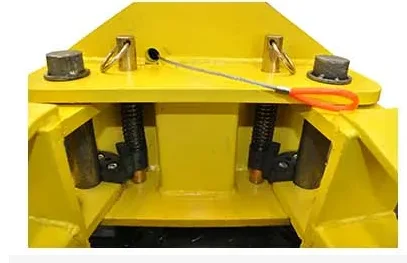 two post lift with reinforced base plate with manual two side release and movable power unit trolley