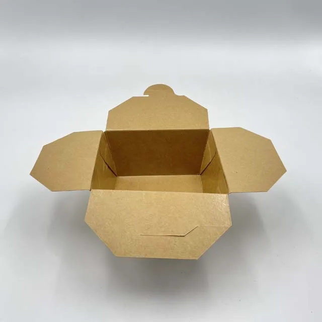 Wholesale disposable fast packing paper box kraft paper takeaway food container 720ml