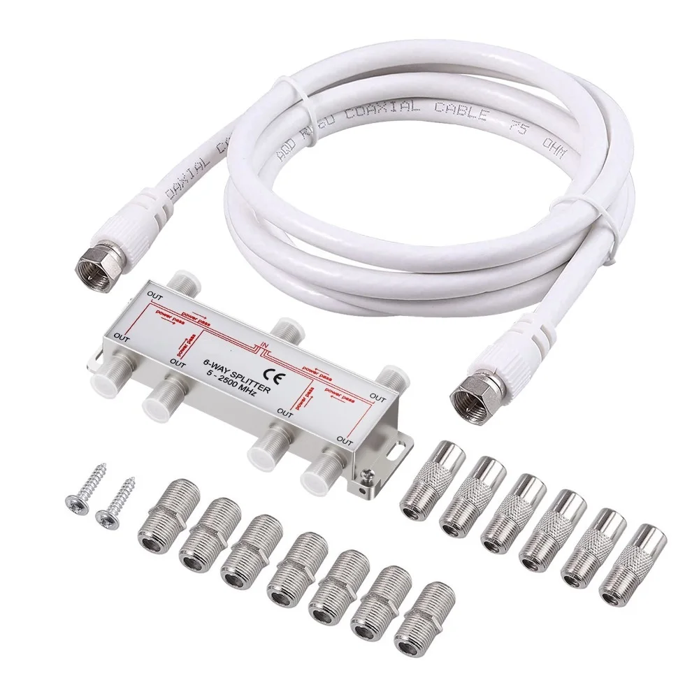 professional 6 way 2500mhz TV SPLITTER