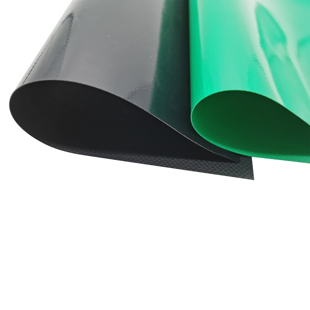 1000d 18*18 500gsm Blue Pvc Semi-coated Tarpaulin