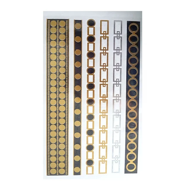 Custom Quality Metallic Temporary Tattoo Gold Tattoo Stickers Flash Golden Tattoo Sticker