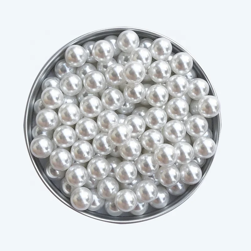 High quality loose pearl plastic round no hole beads