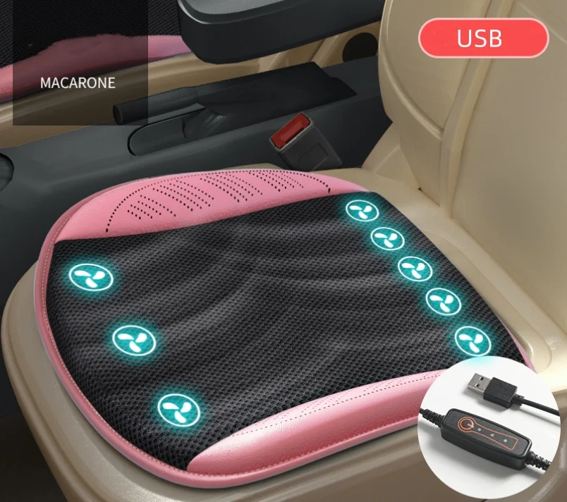 USB Power Cooler 3 Speed Mode Temperature Adjustable Portable Seat Cushion Pad for Car and Office Universal Fit For Cooler