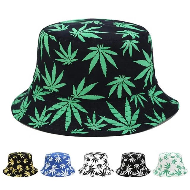 Bucket Hat Cap Cotton Boonie Brim Visor Fishing Sun Safari Marijuana Weed Mens