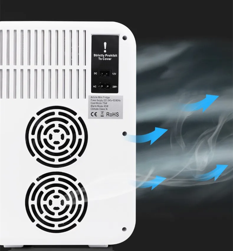 Lowest Price Portable 10L Capacity Tempered Glass Fresh Refrigeration Ce Rohs Mini Cooler Car Refrigerator For Yacht Truck